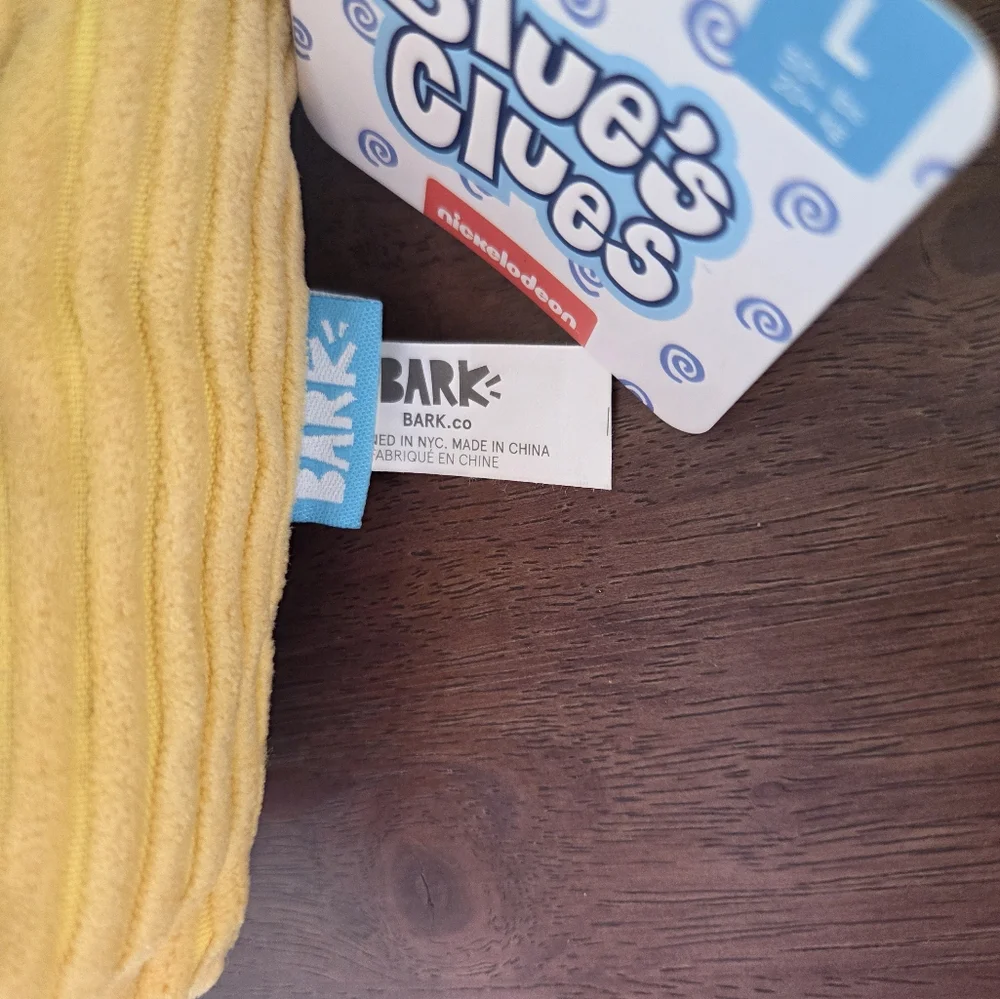 NWT Bark Box Blues Clues Handy Dandy Notebook Sz LG Dog Toy Crinkle Squeaker